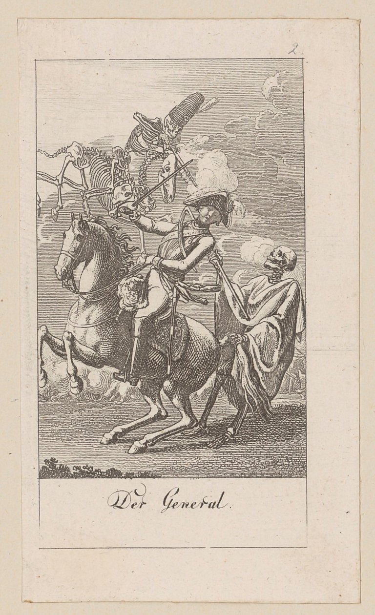 Generale, tavola 2 della serie "La danza della morte" da Daniel Nikolaus Chodowiecki
