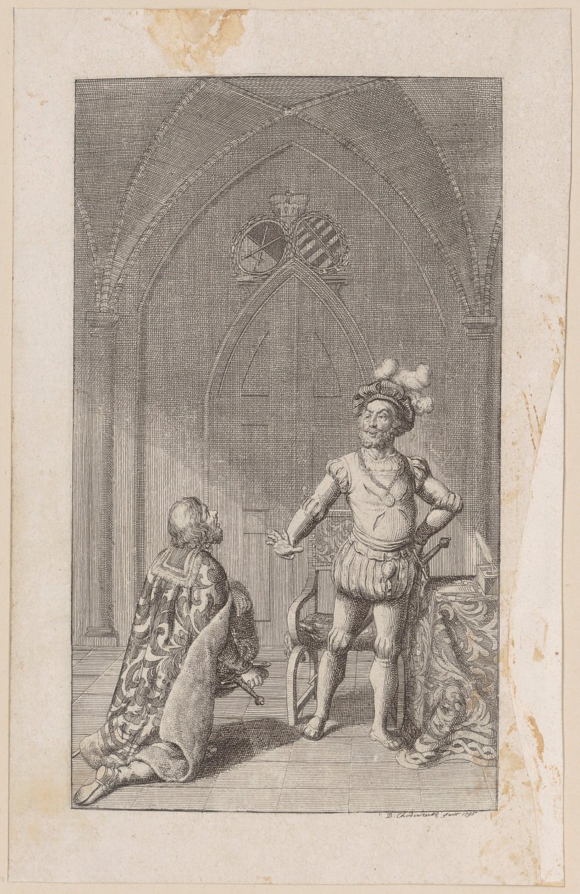 Heinrich rifiuta la corona da Daniel Nikolaus Chodowiecki