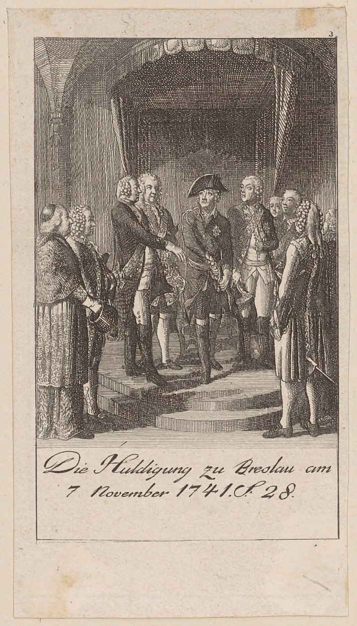 Omaggio a Breslavia il 7 novembre 1741 da Daniel Nikolaus Chodowiecki