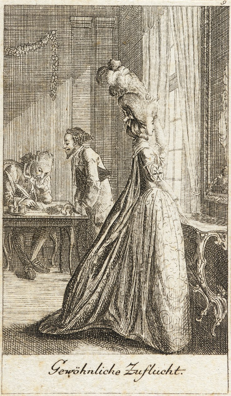 Illustrazione per «La vita di una giovane donna maleducata» da Daniel Nikolaus Chodowiecki