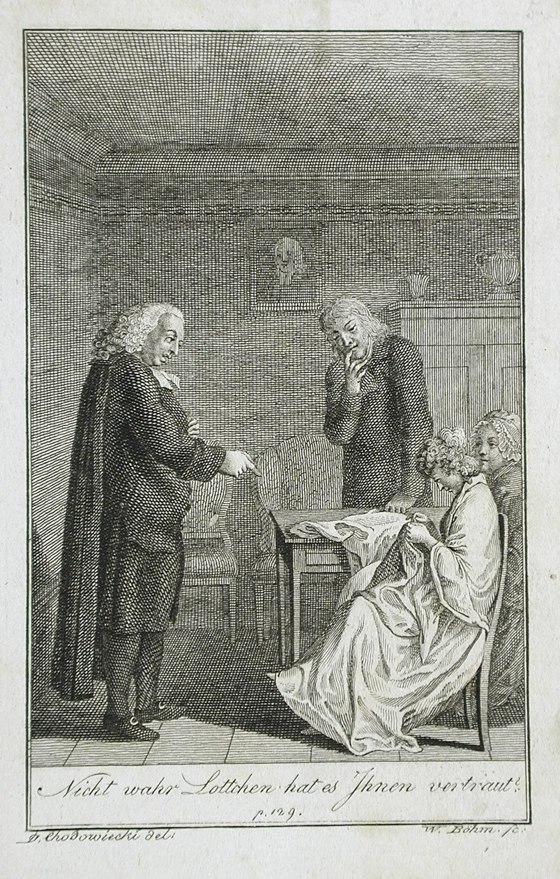 Illustrazione per il taccuino di Becker del 1799 da Daniel Nikolaus Chodowiecki