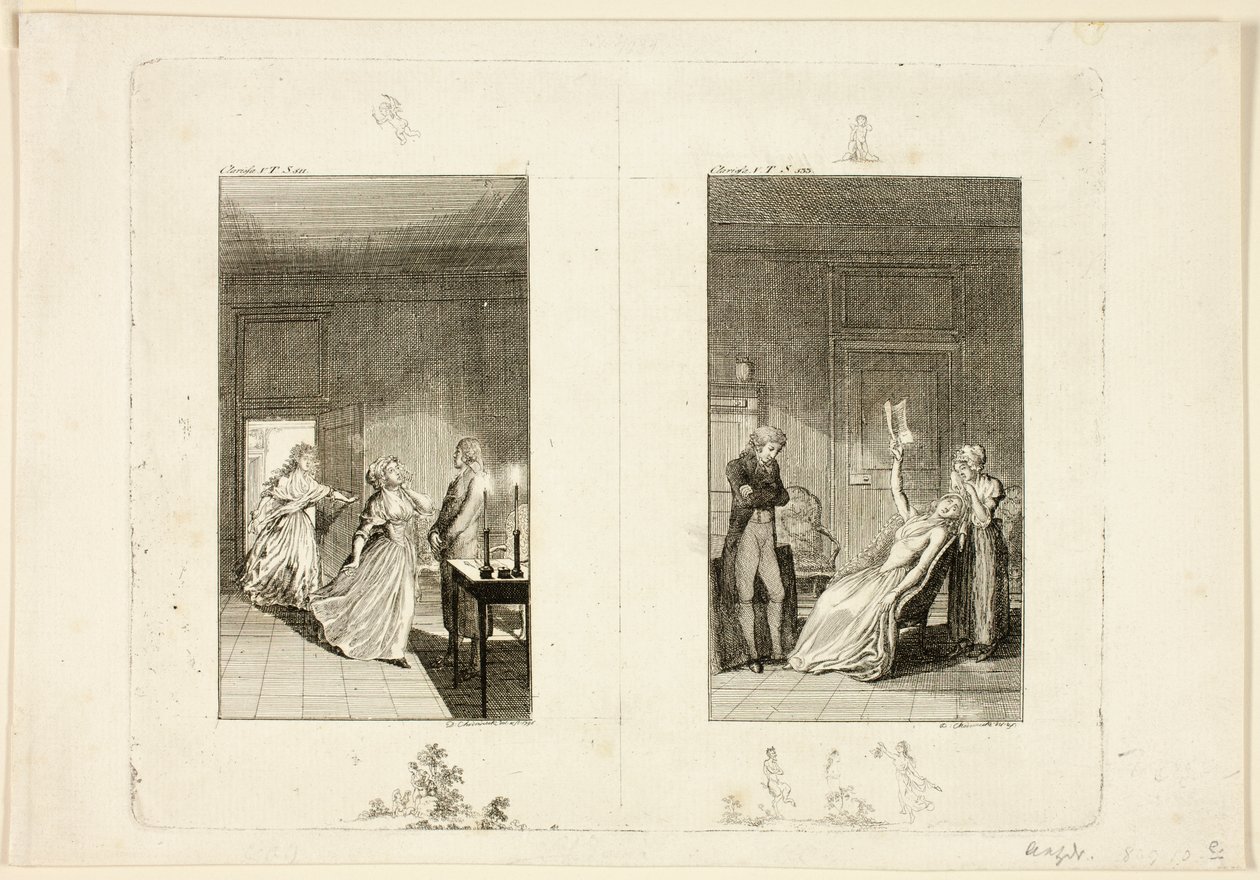 Illustrazione tratta da *Clarissa* di Samuel Richardson da Daniel Nikolaus Chodowiecki