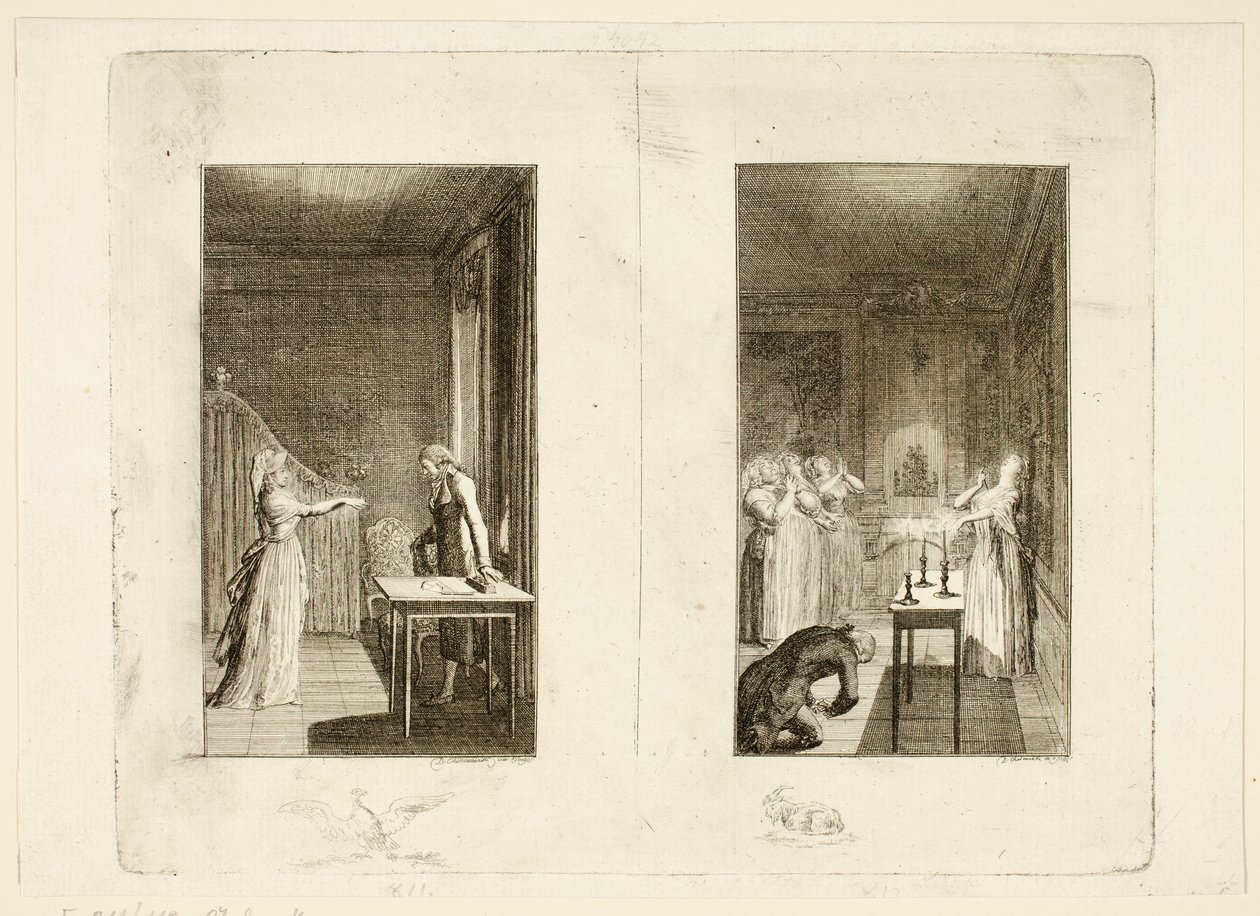 Illustrazione tratta da *Clarissa* di Samuel Richardson da Daniel Nikolaus Chodowiecki