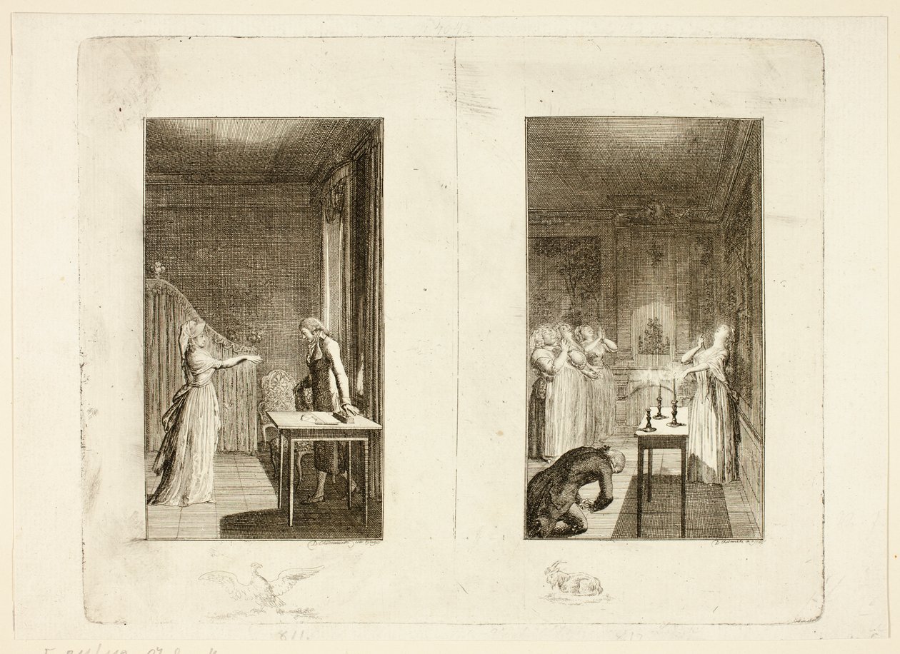 Illustrazione tratta da *Clarissa* di Samuel Richardson da Daniel Nikolaus Chodowiecki