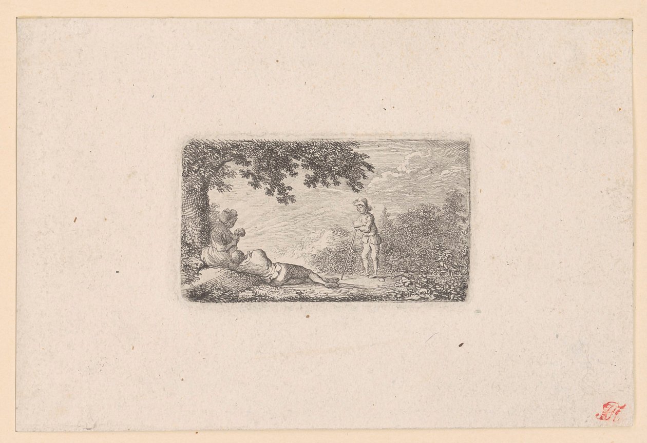 Quiete rurale al tramonto da Daniel Nikolaus Chodowiecki