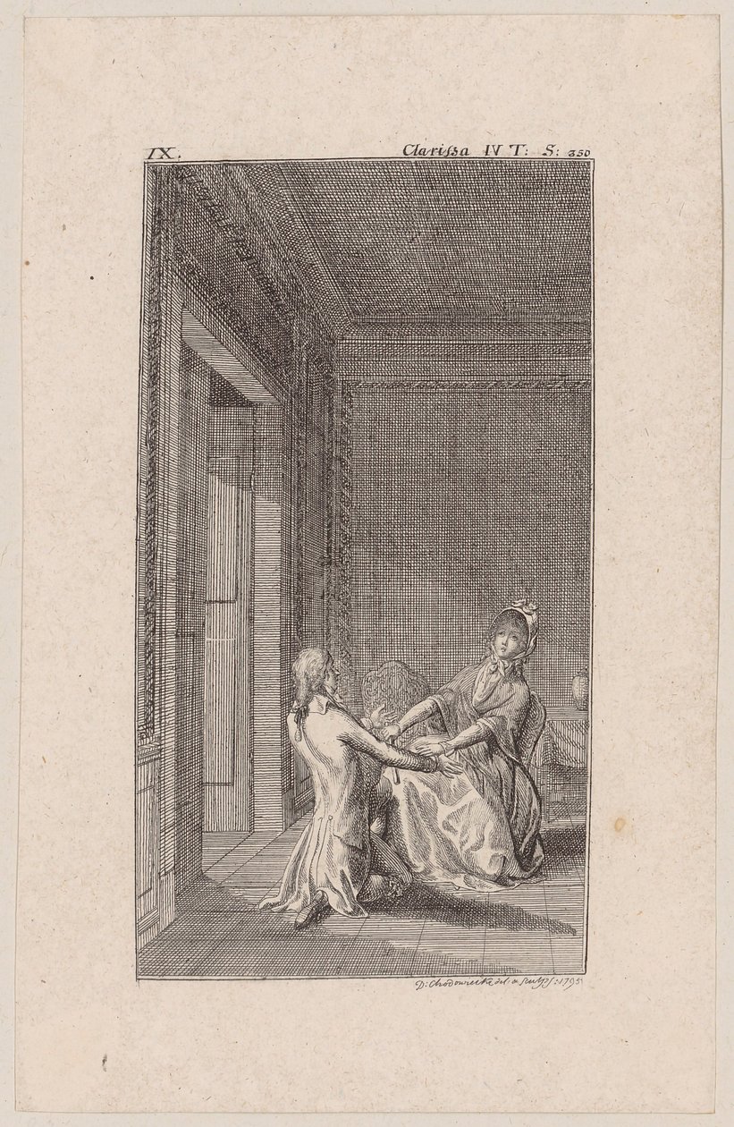 Lovelace tempesta Clarisse di proposte da Daniel Nikolaus Chodowiecki