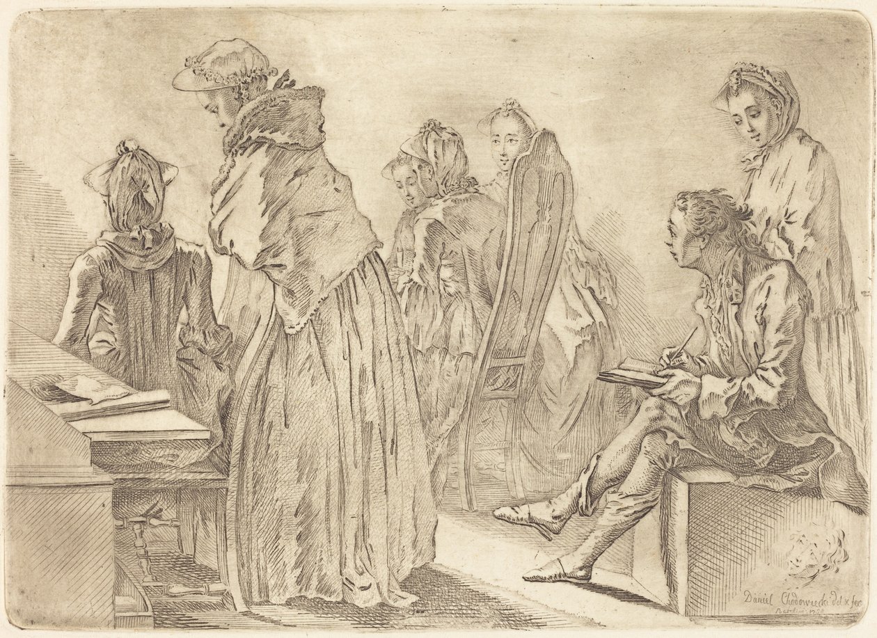 Festa con sei signore e l