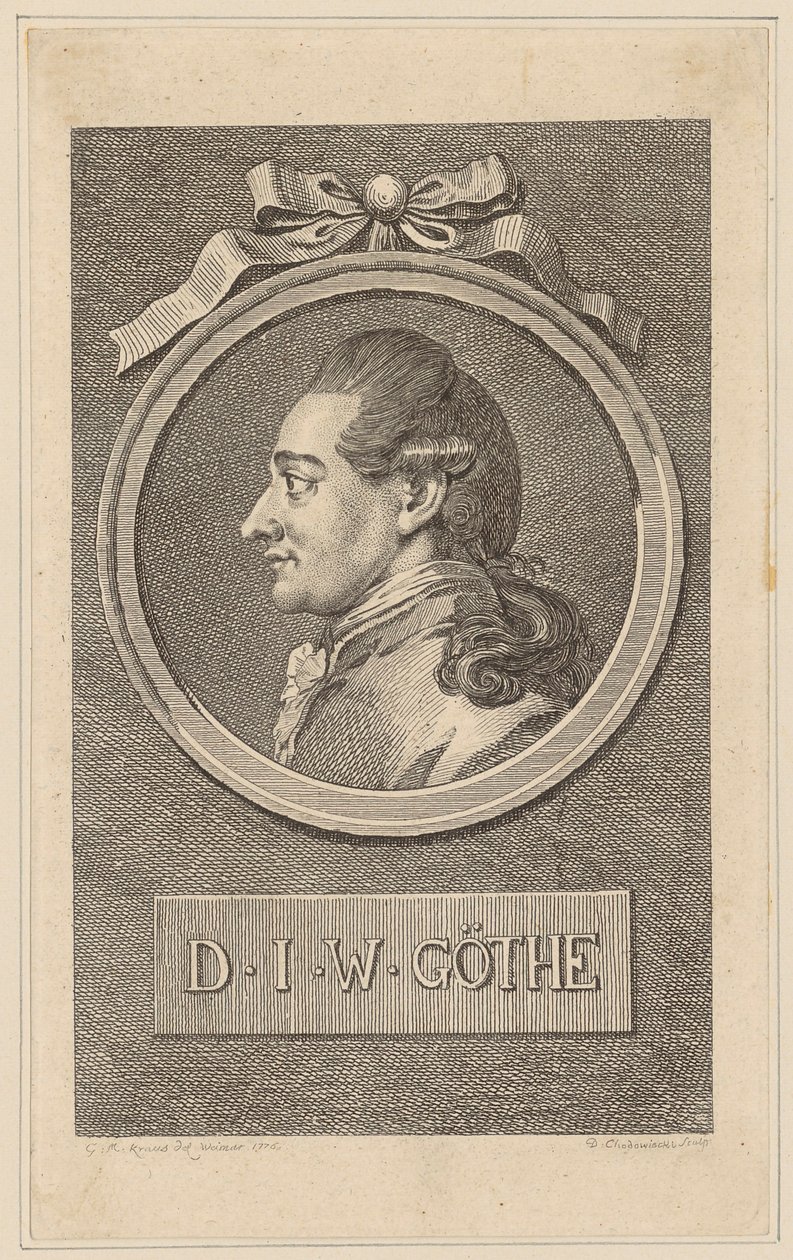 Ritratto di Johann Wolfgang Goethe da Daniel Nikolaus Chodowiecki