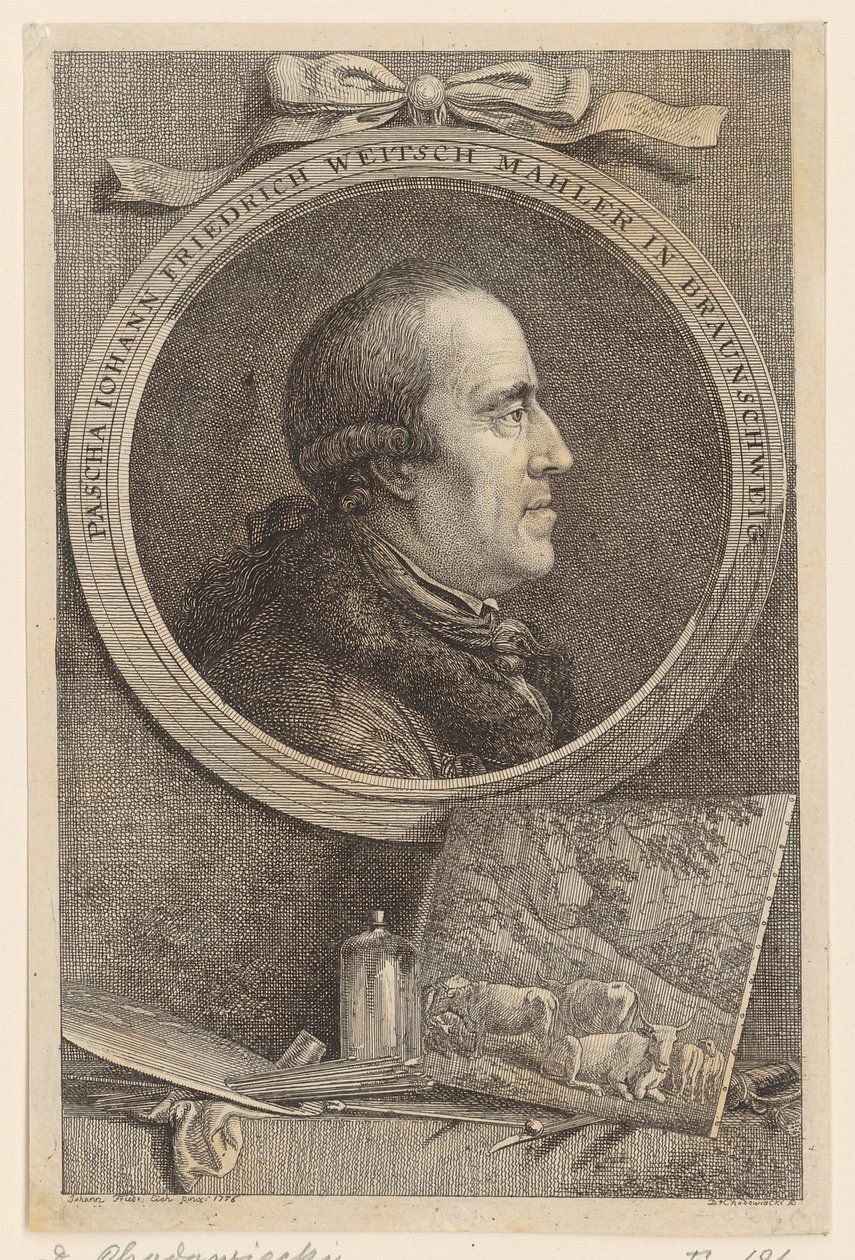 Ritratto di Pascha Johann Friedrich Weitsch da Daniel Nikolaus Chodowiecki