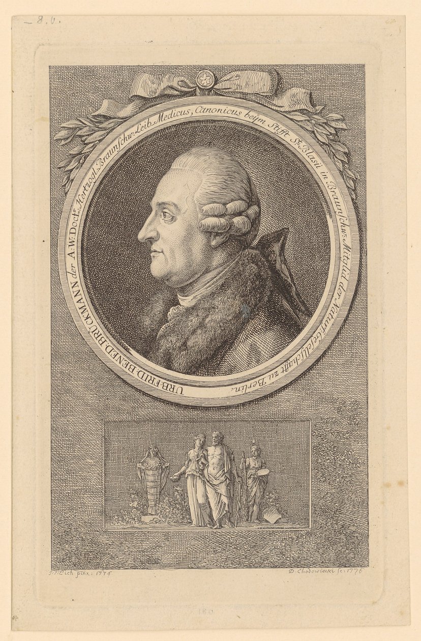 Ritratto di U. F. B. Brückmann da Daniel Nikolaus Chodowiecki