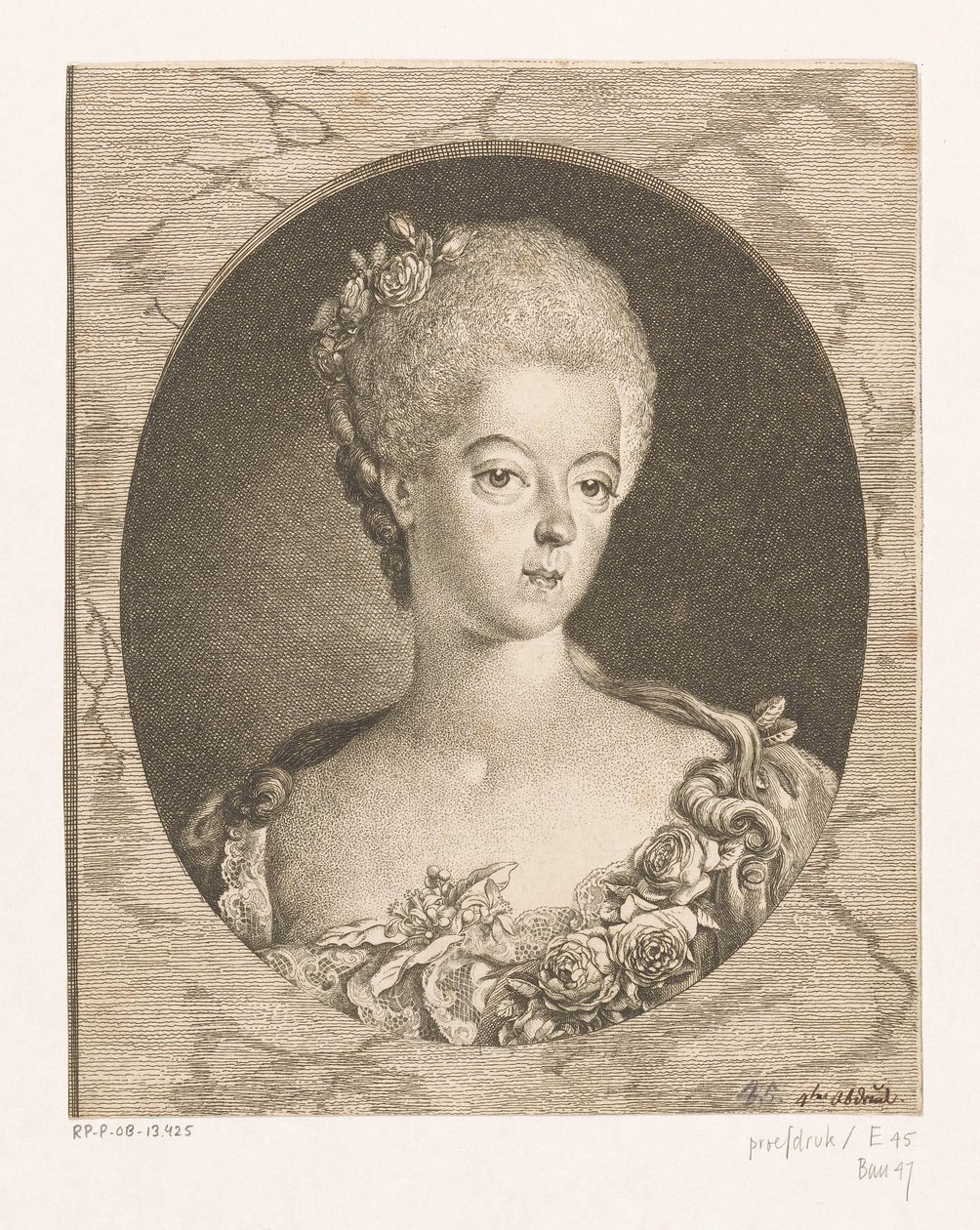 Ritratto di Wilhelmina di Prussia da Daniel Nikolaus Chodowiecki
