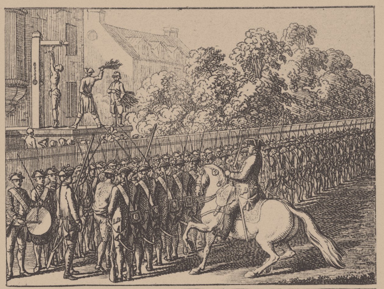 Correre il guanto. Illustrazione da Elementartwerk di J.B. Basedow, 1774 da Daniel Nikolaus Chodowiecki