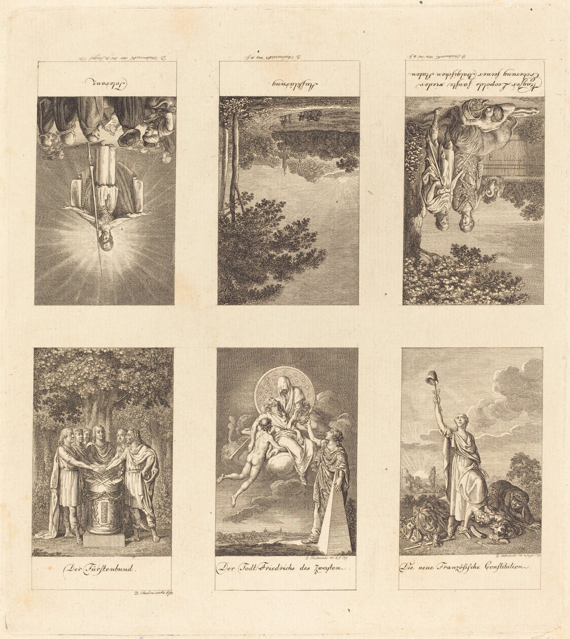 Sei grandi eventi del 1780-1790 da Daniel Nikolaus Chodowiecki