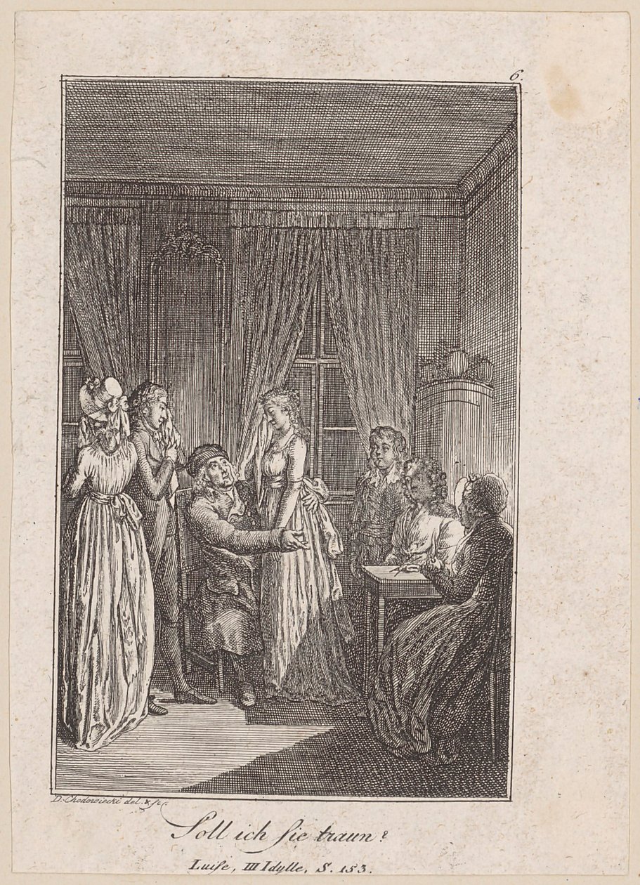 Scena prima delle nozze da Daniel Nikolaus Chodowiecki