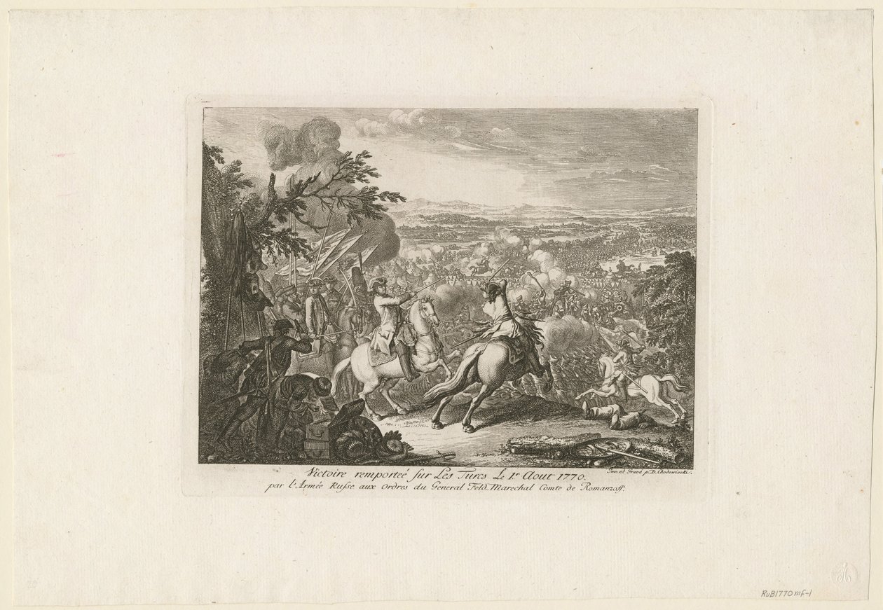 La Battaglia di Cahul, 1770 da Daniel Nikolaus Chodowiecki