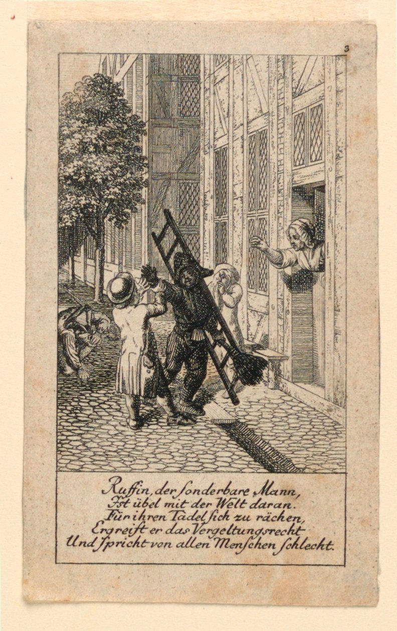 La ritorsione, illustrazione per "Königl: Grosbrit [anische] Genealogischer Kalender auf das 1780 Jahr Lauenberg bey J.G. Berenberg" da Daniel Nikolaus Chodowiecki