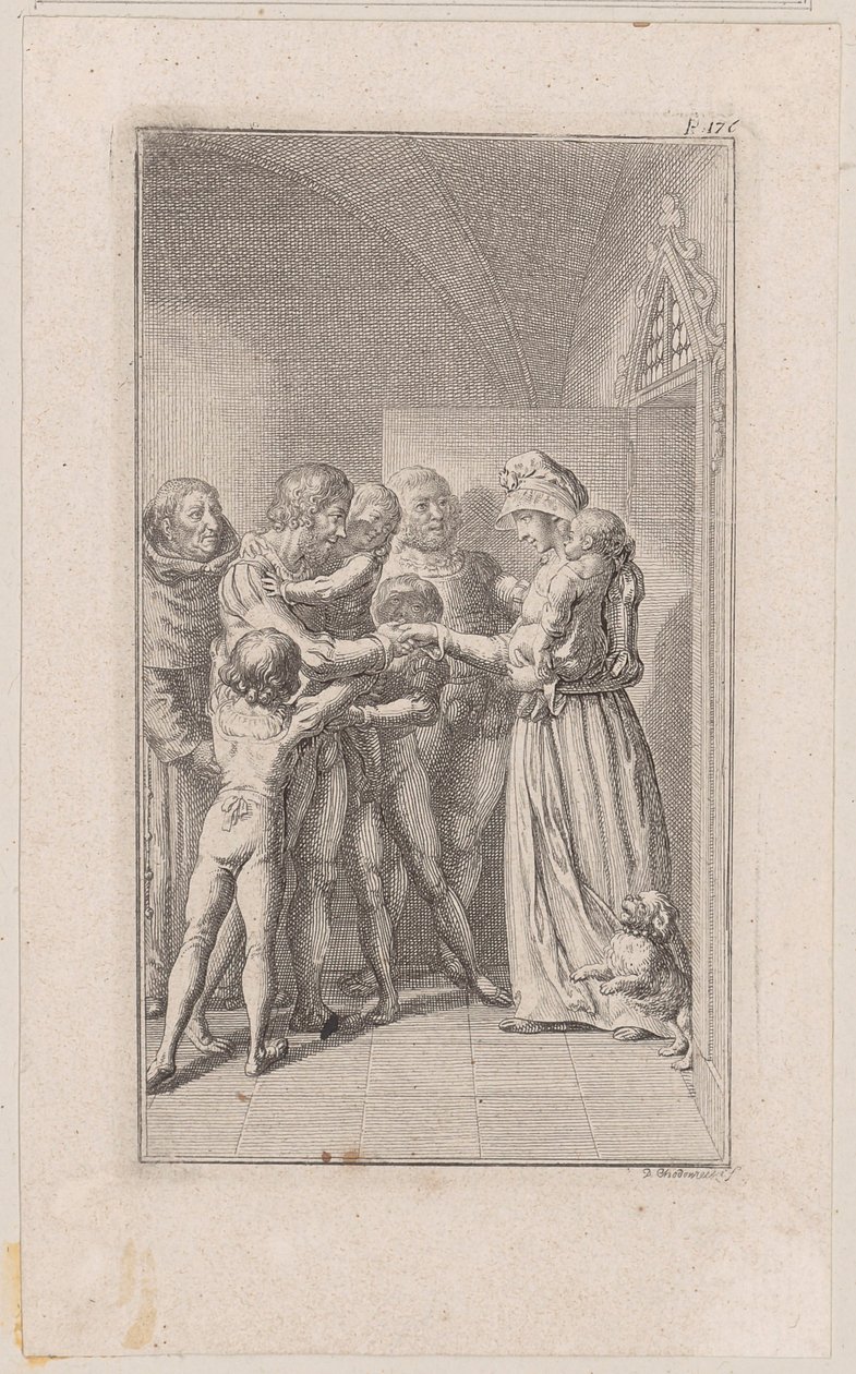 Incisione su rame che illustra "I fratelli dell