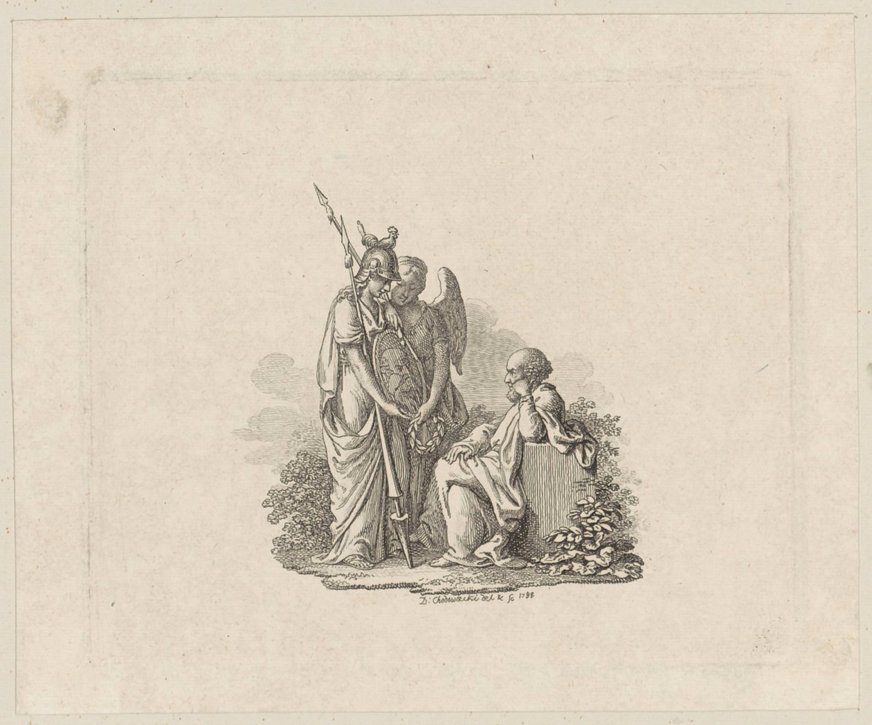 Vignetta di copertina dell’opera “Menschenkenntnisse” di Lavater da Daniel Nikolaus Chodowiecki