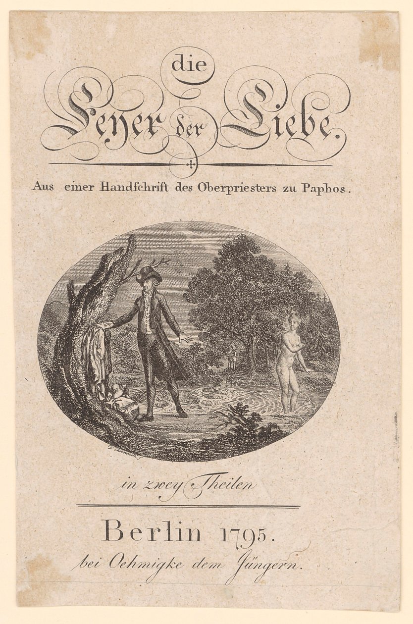 Vignetta di copertina di "Feyer der Liebe" da Daniel Nikolaus Chodowiecki