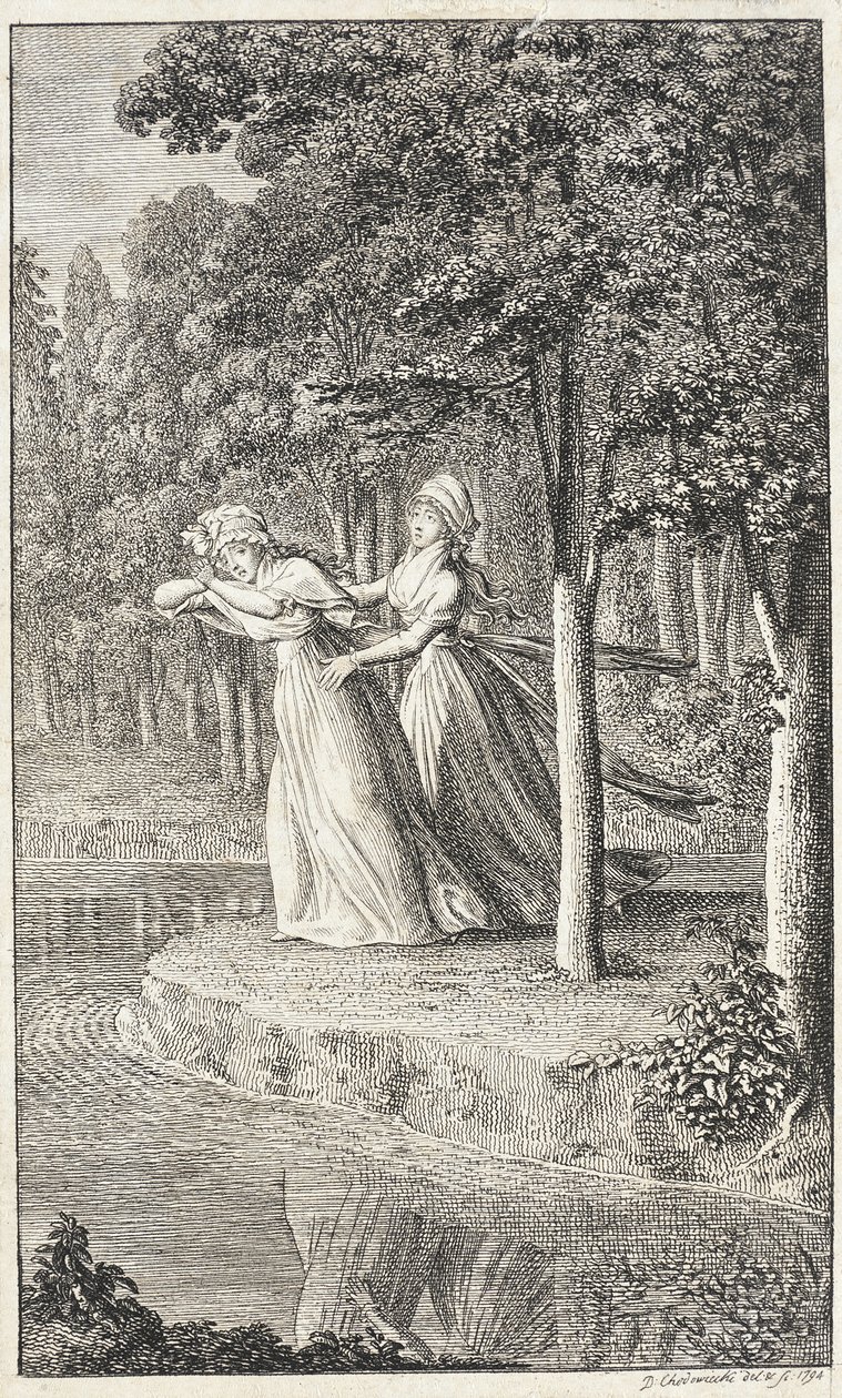 Frontespizio per la "Rivista mensile per signore di Lipsia del 1794" da Daniel Nikolaus Chodowiecki