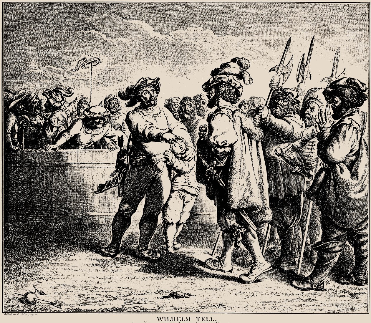 Guglielmo Tell, 1781 da Daniel Nikolaus Chodowiecki