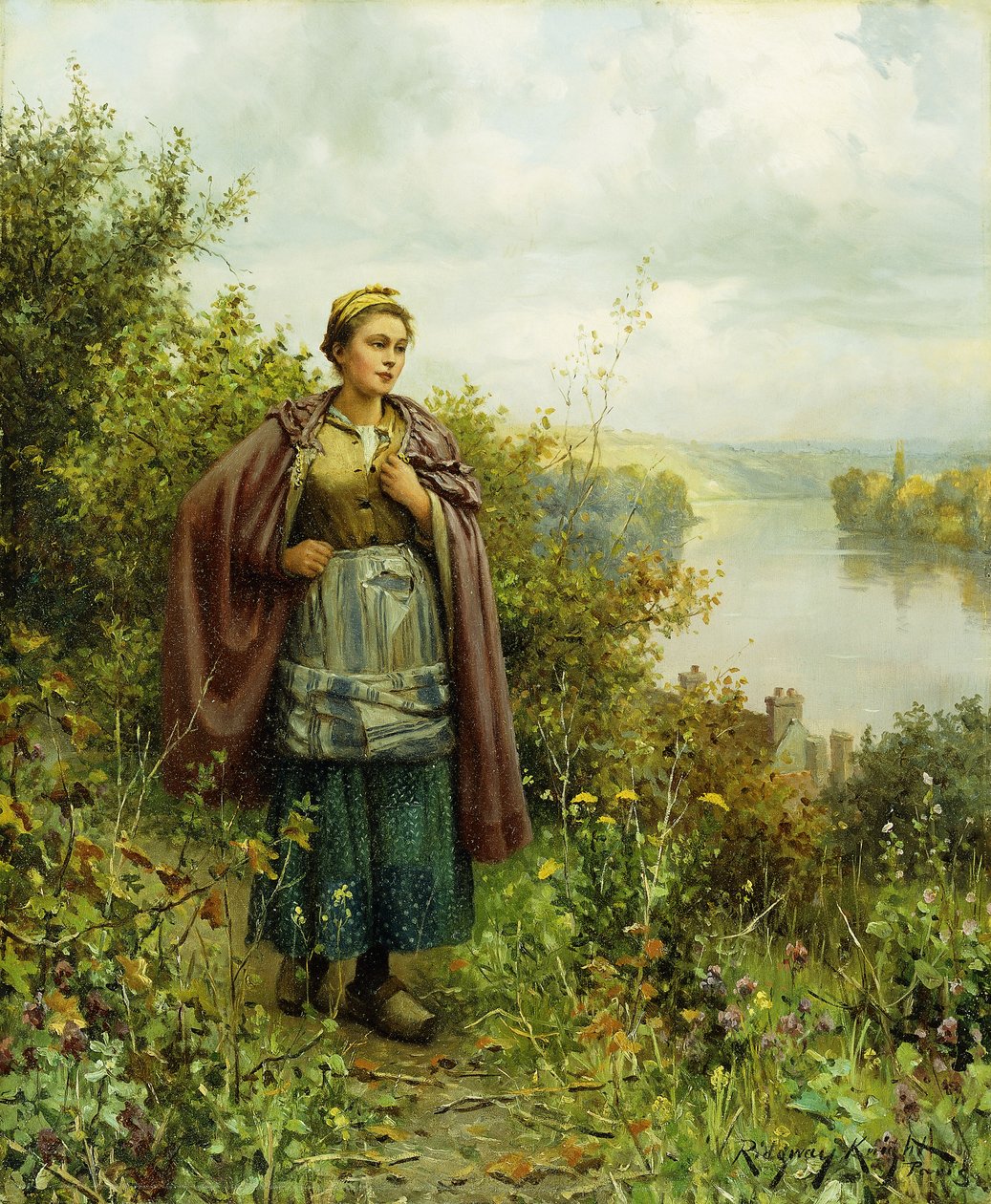 Una passeggiata autunnale da Daniel Ridgway Knight