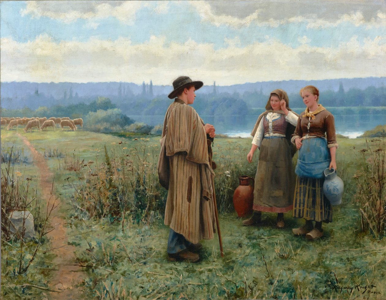Un momento di ozio 1890 da Daniel Ridgway Knight