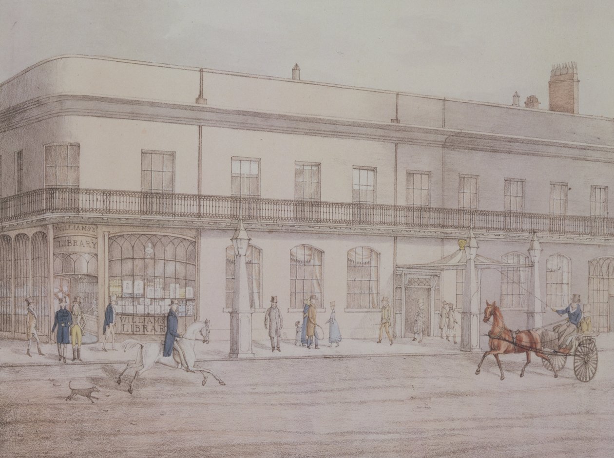Sale di riunione e biblioteca Williams, Cheltenham, 1821 da Daniel Thomas Egerton