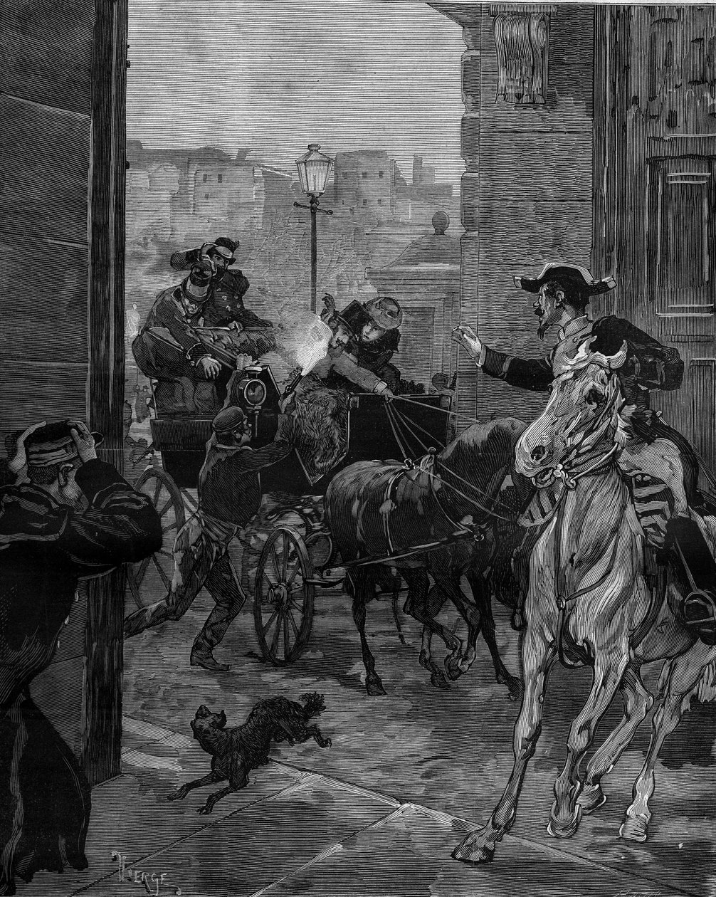 Tentato assassinio del re Alfonso XII (1857-1885), 30 dicembre da Daniel Urrabieta Vierge