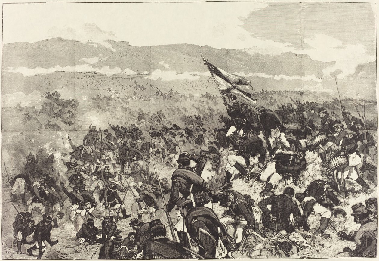 Battaglia di Plevna. Il 30 luglio, attacco delle alture, 1883-1890 da Daniel Urrabieta Vierge