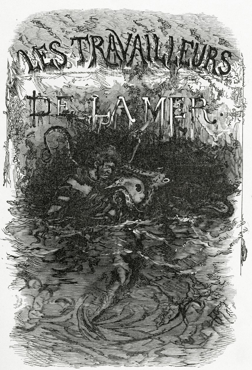 Illustrazione per il romanzo Les Travailleurs de la Mer, XIX secolo da Daniel Urrabieta Vierge