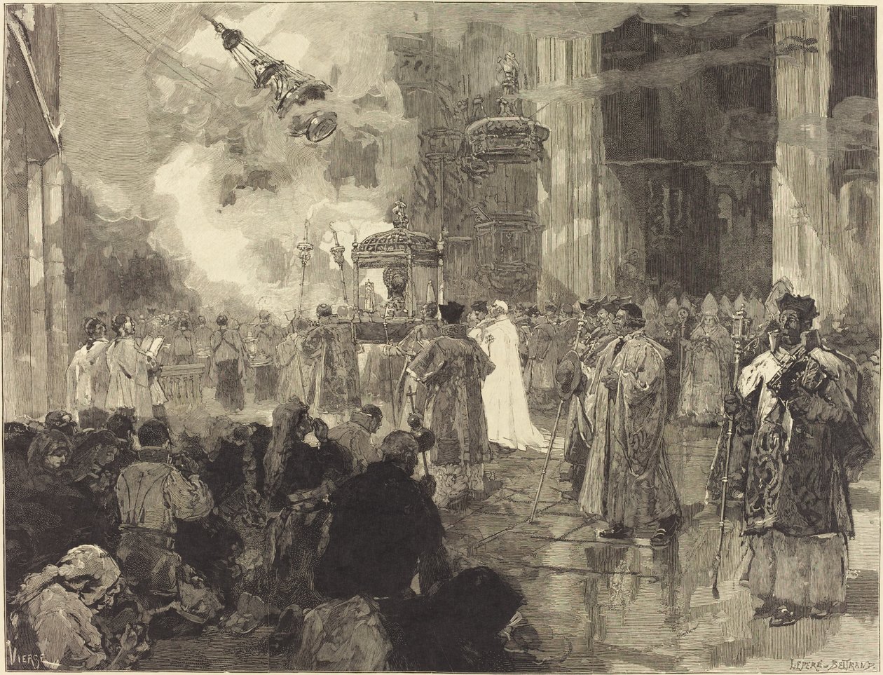 Le Feste di Santiago di Compostela: La Processione delle Reliquie da Daniel Vierge