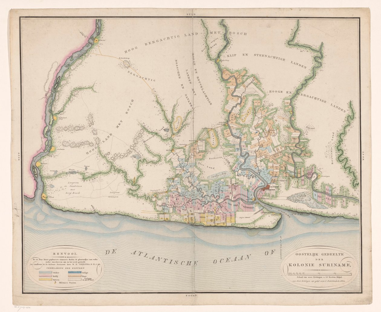 Parte di una mappa del Suriname da Daniël Veelwaard (I)