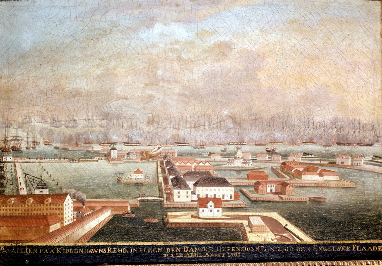 Battaglia di Copenaghen, 1801 da Danish School
