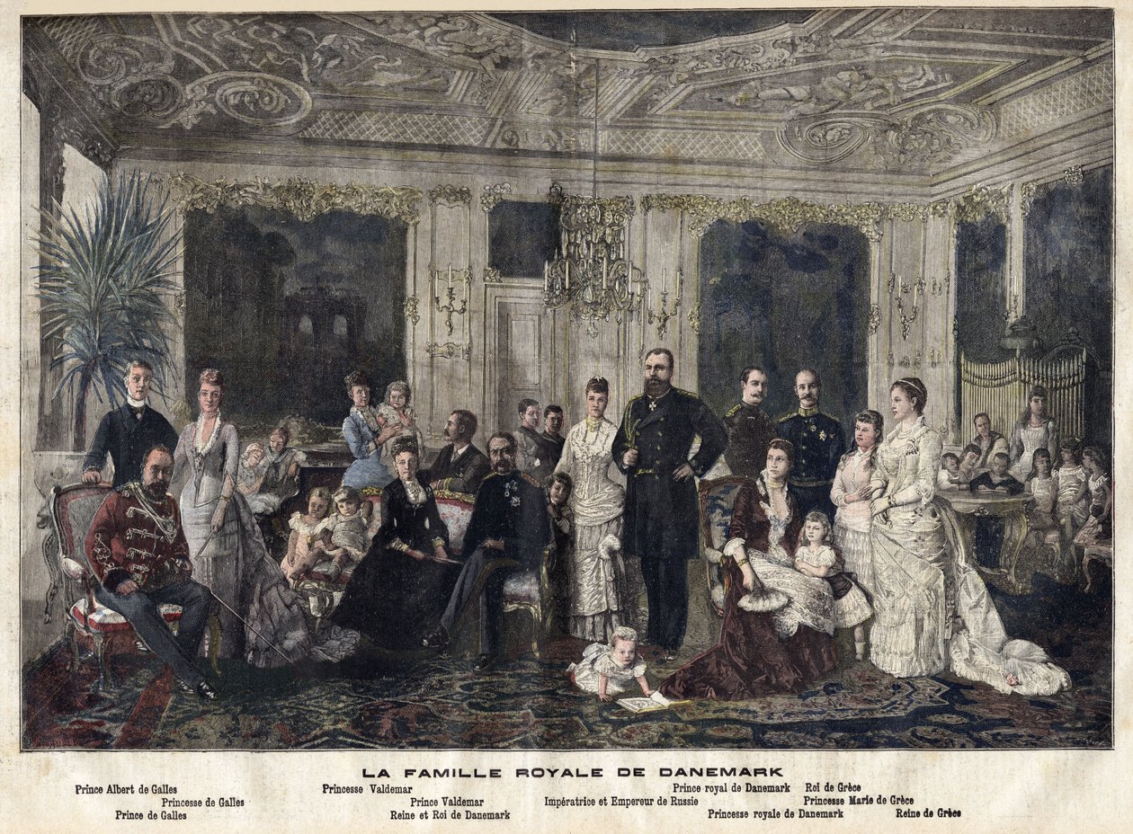 La famiglia reale di Danimarca da Danish School
