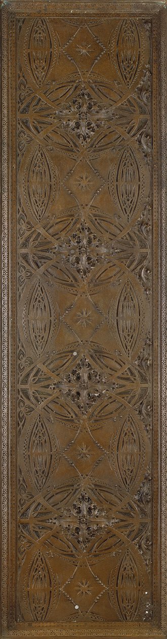 Un fregio con motivi botanici stilizzati con bordo fogliato classico, c.1893 da Dankmar and Sullivan Louis Adler