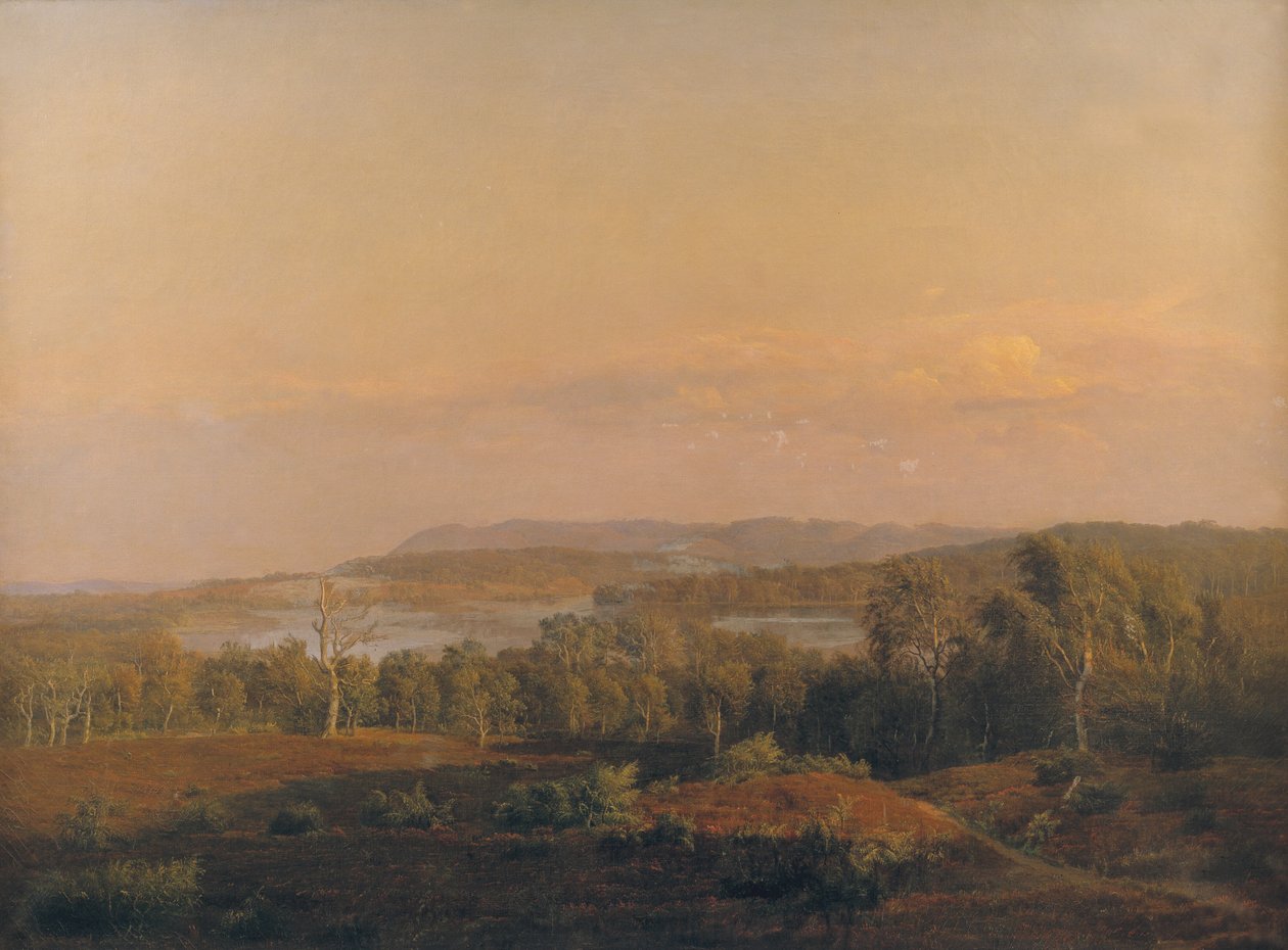 Veduta verso Himmelbjerget, Jutland. Sera da Dankvart Dreyer
