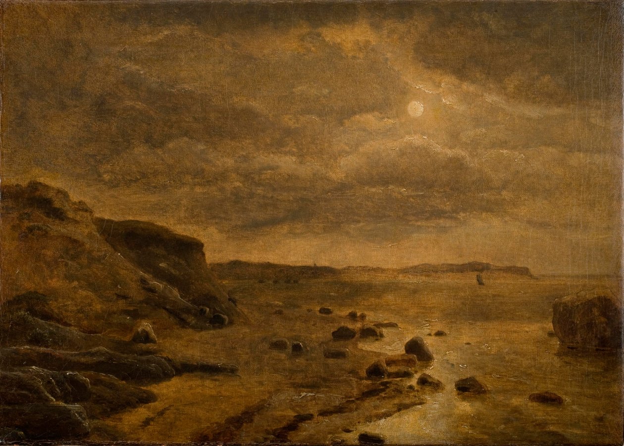 Al chiaro di luna. La costa occidentale dello Jutland a Bovbjerg da Dankvart Dreyer