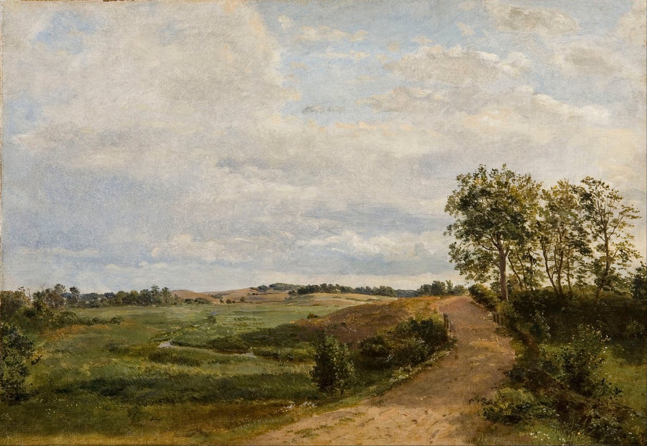 Strada che attraversa le colline. Studio da Dankvart Dreyer