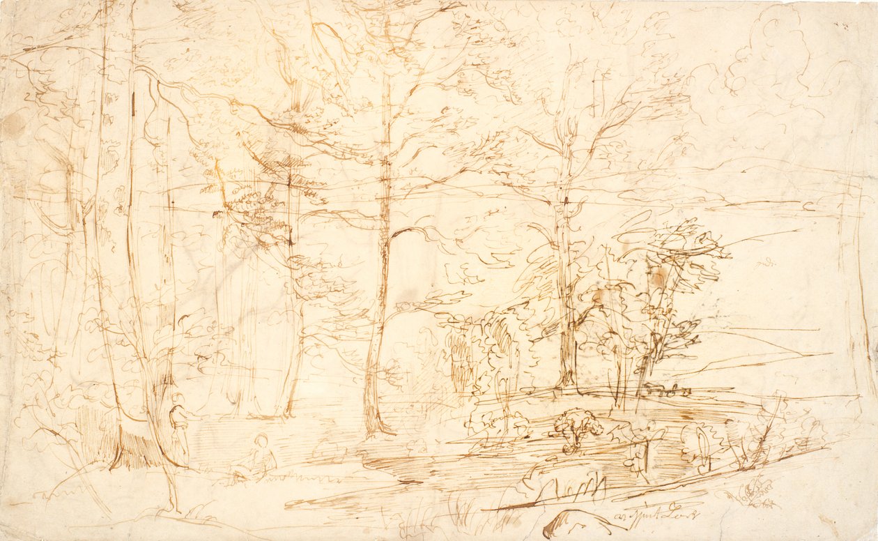 Vista da una foresta su brughiere e colline da Dankvart Dreyer
