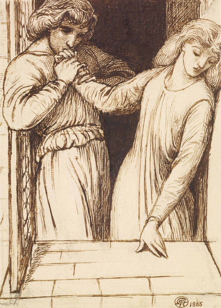 Amleto e Ofelia da Dante Gabriel Charles Rossetti