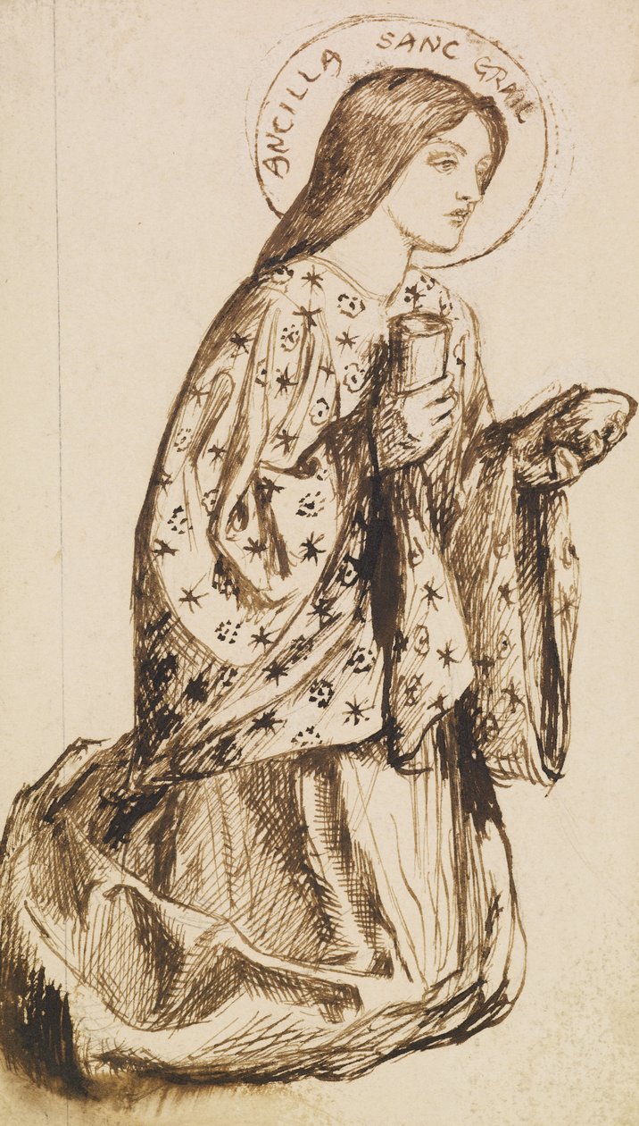 Launcelot al Santuario del Sacro Graal da Dante Gabriel Charles Rossetti