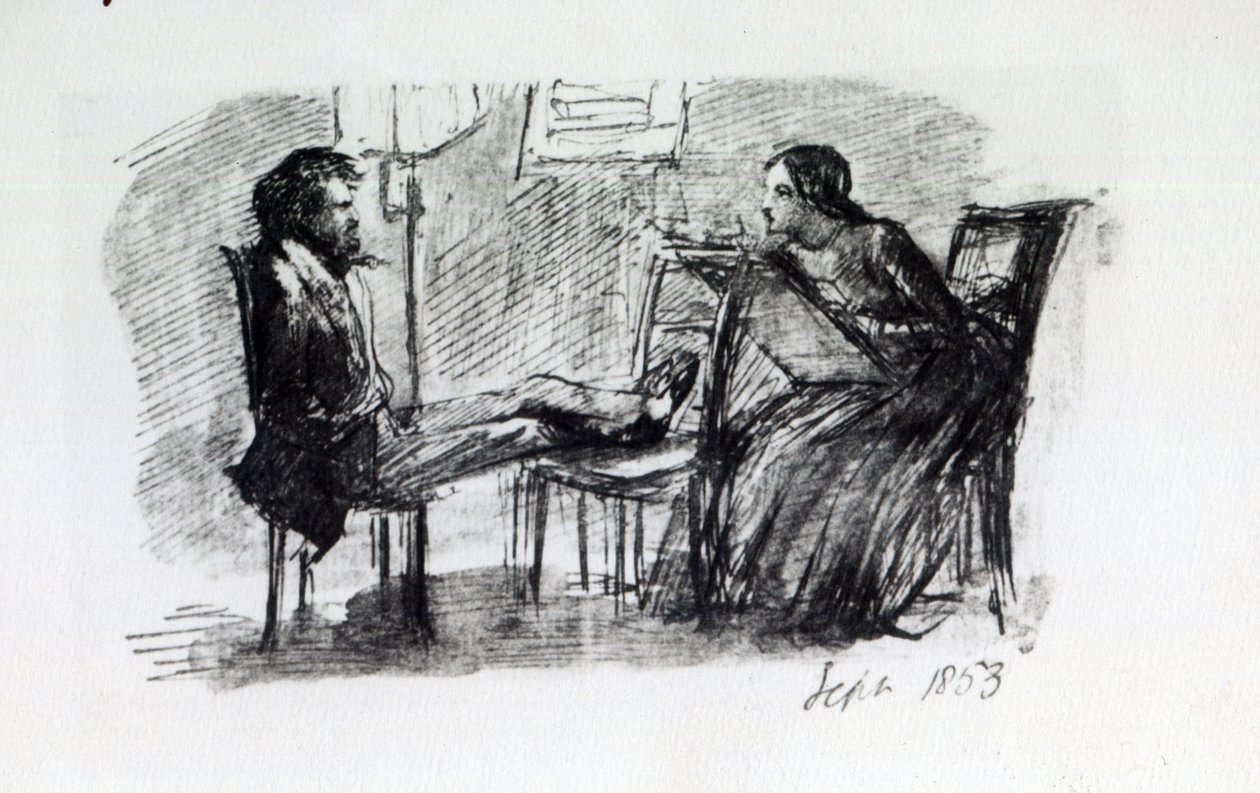 Rossetti disegnato da Elizabeth Siddal, settembre 1853 da Dante Gabriel Charles Rossetti