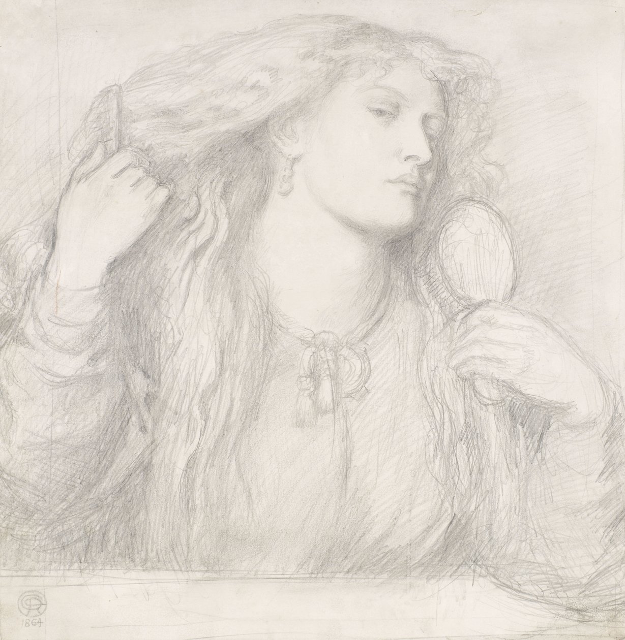Donna che si pettina i capelli, Fanny Cornforth da Dante Gabriel Charles Rossetti