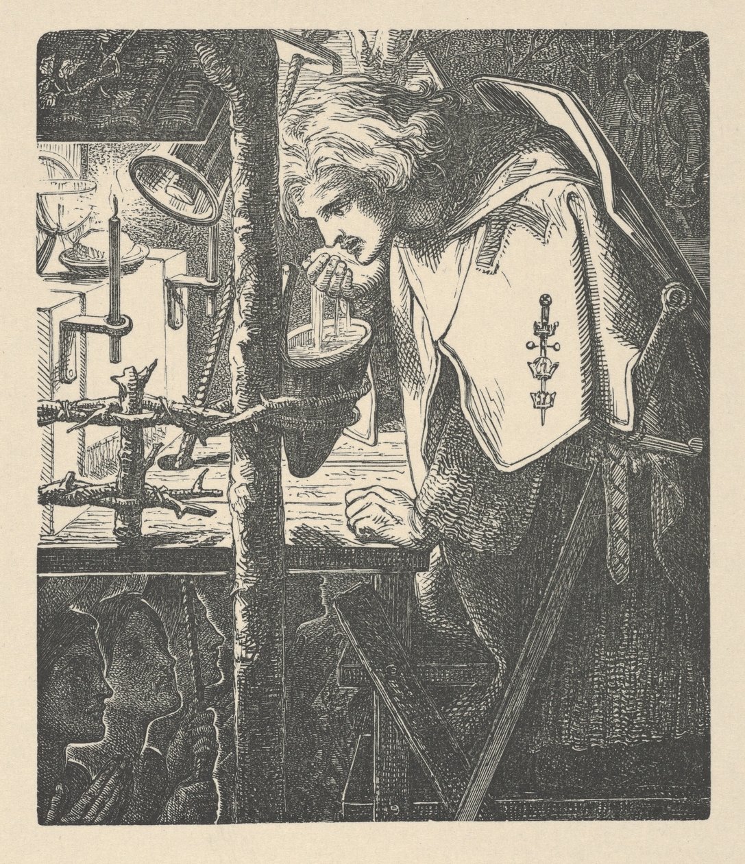 Sir Galahad dai Poemi di Tennyson da Dante Gabriel (after) Rossetti