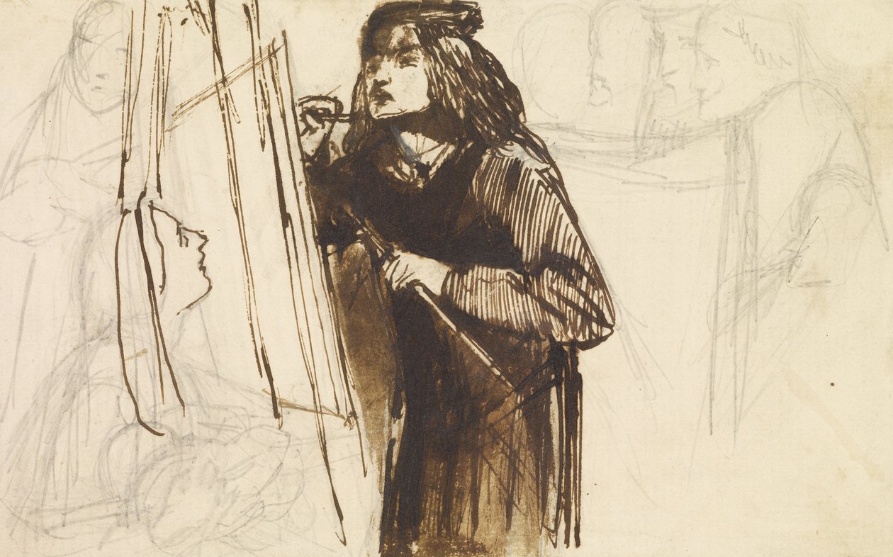 Un pittore al lavoro, 1850-1852 da Dante Gabriel Charles Rossetti
