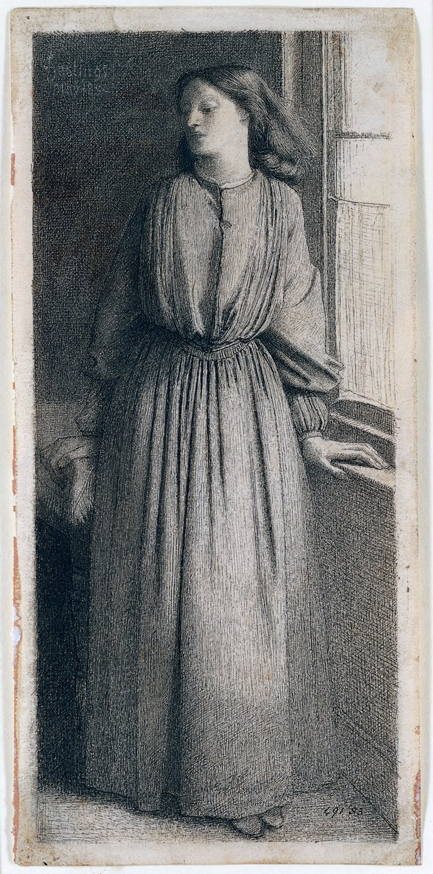 Elizabeth Siddal alla finestra da Dante Gabriel Charles Rossetti
