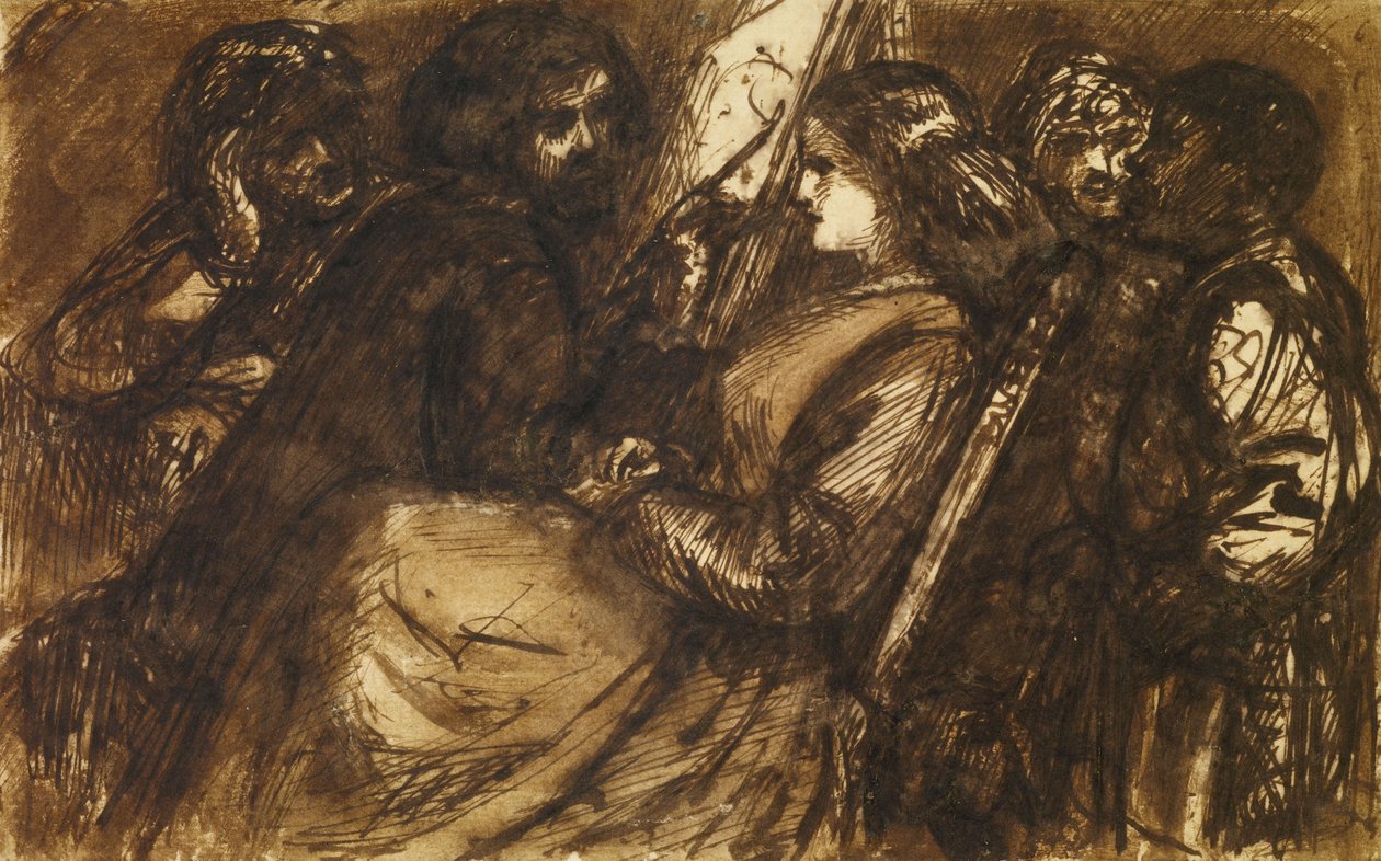 Giorgione dipinge, c.1853 da Dante Gabriel Charles Rossetti