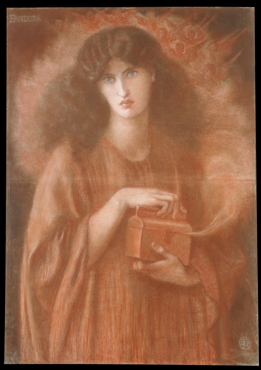 Pandora, 1869 da Dante Gabriel Charles Rossetti