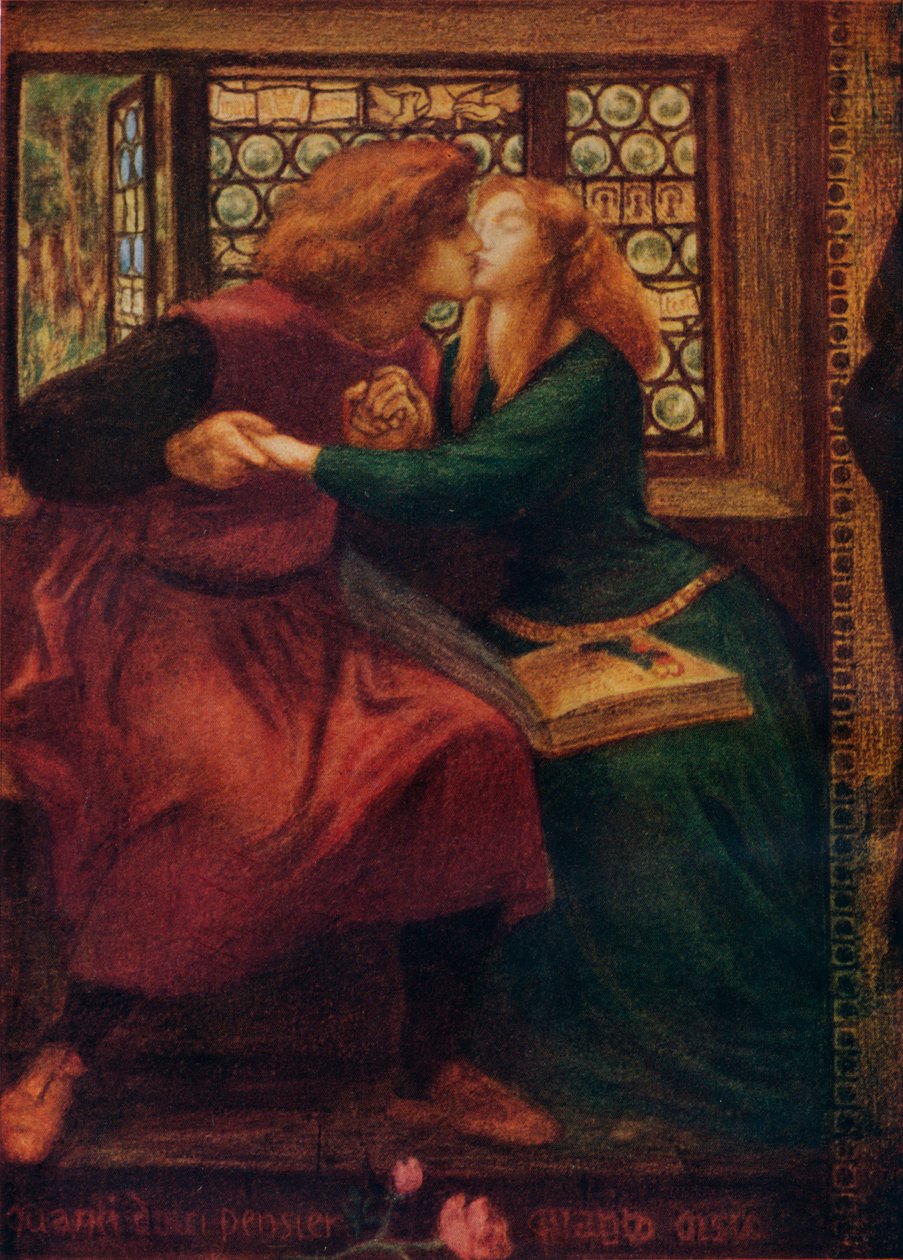 Paolo e Francesca da Rimini (dettaglio), 1855